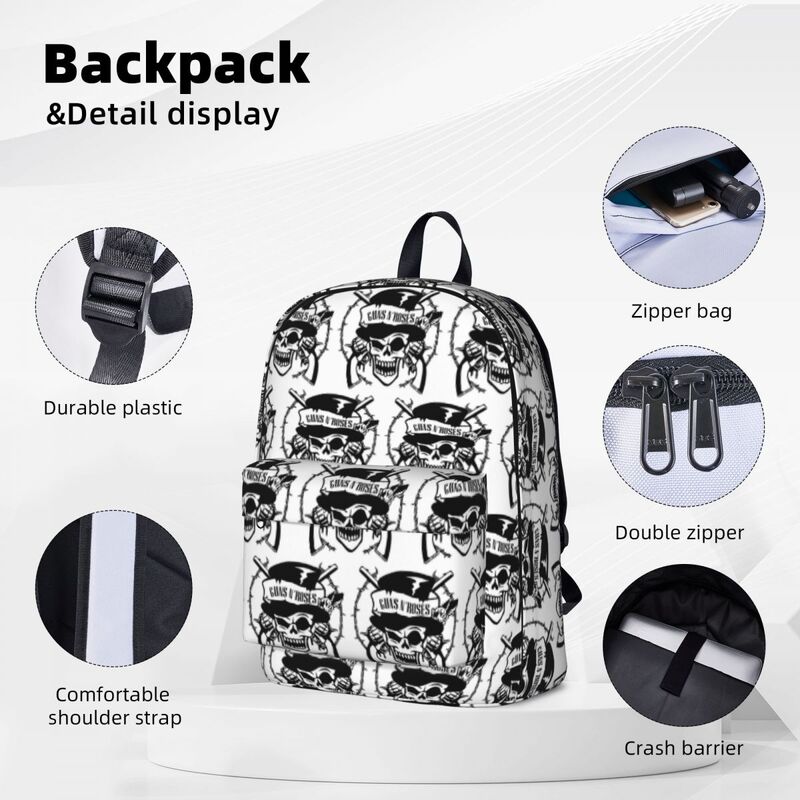 Рюкзак Guns N Rose GNR с логотипом в стиле стимпанк, музыкальный ранец большой вместимости, сумка для учебников для студентов, дорожная сумка на плечо, детская школьная сумка