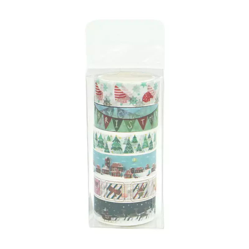 Cinta de decoración de embalaje de colores impresa personalizada, adhesivo kawaii, producto personalizado para envolver regalos