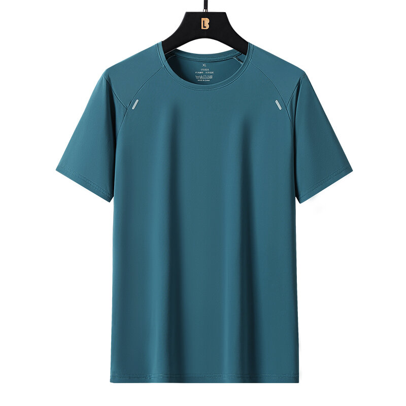 Kaos polos musim panas baru untuk pria set baju olahraga berpori t-shirt lengan pendek + celana pendek Sweatpants Jogging pakaian pria