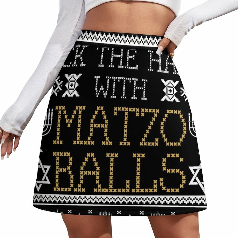 فستان قصير بتنورة قصيرة للحفلات الراقصة على شكل سترة هانوكا قبيحة لكرات Matzo