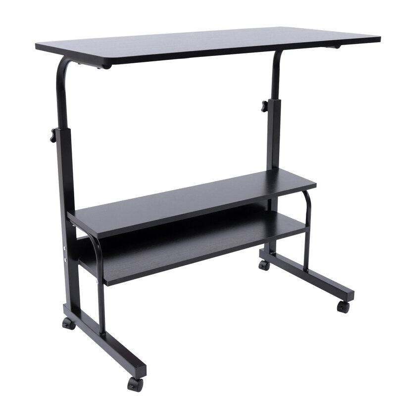 Meja samping meja Laptop seluler, keranjang baki meja Sofa samping meja portabel dengan roda Laptop siswa