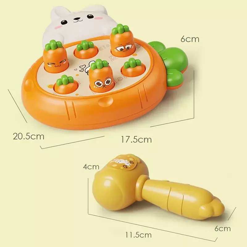 Cartoon Montessori Baby Toys Toddler Educational Birthday Gift Animal Theme Knocking Game Parent Child Board Hammering Game