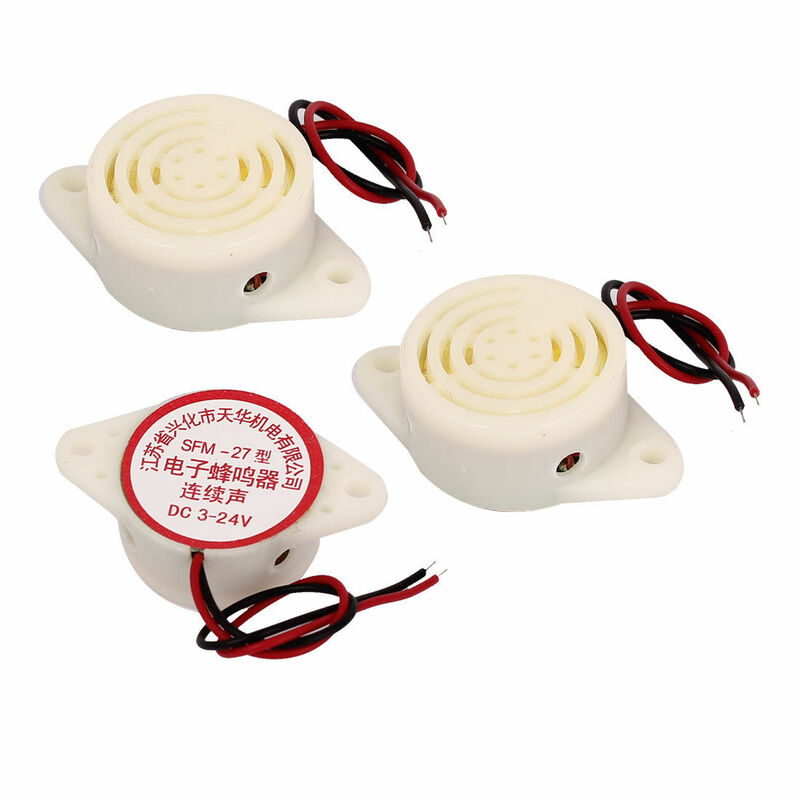 Zumbador electrónico de alto decibelio para Arduino, 1 piezas, SFM-27, 3-24V, 12V, 95dB, alarma de pitido intermitente