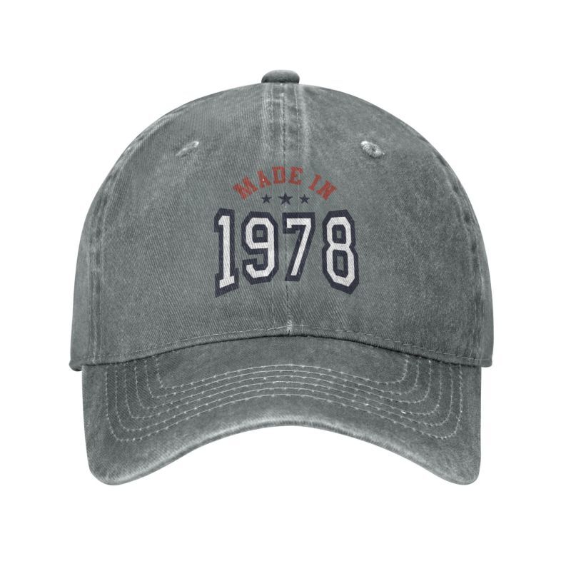男性と女性のための調節可能な野球帽,誕生日プレゼント,クールな綿,お父さんの帽子,ヒップホップ,1978製