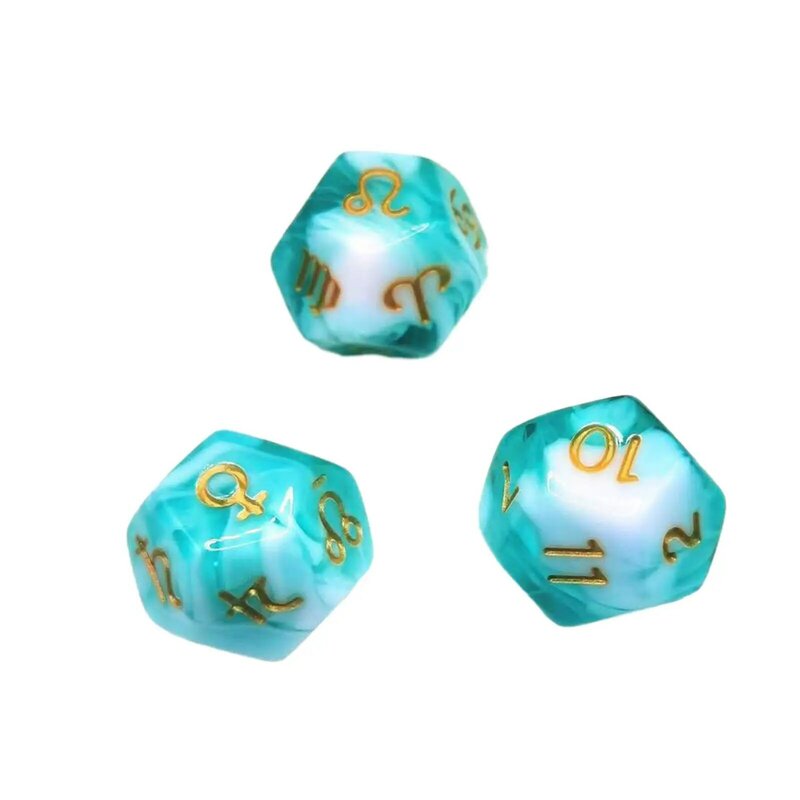 3x D12 Polyhedral Dice Role Playing Game Dices Party Supplies Astrology Dices for Table Game Board Game KTV Party Favor Birthday