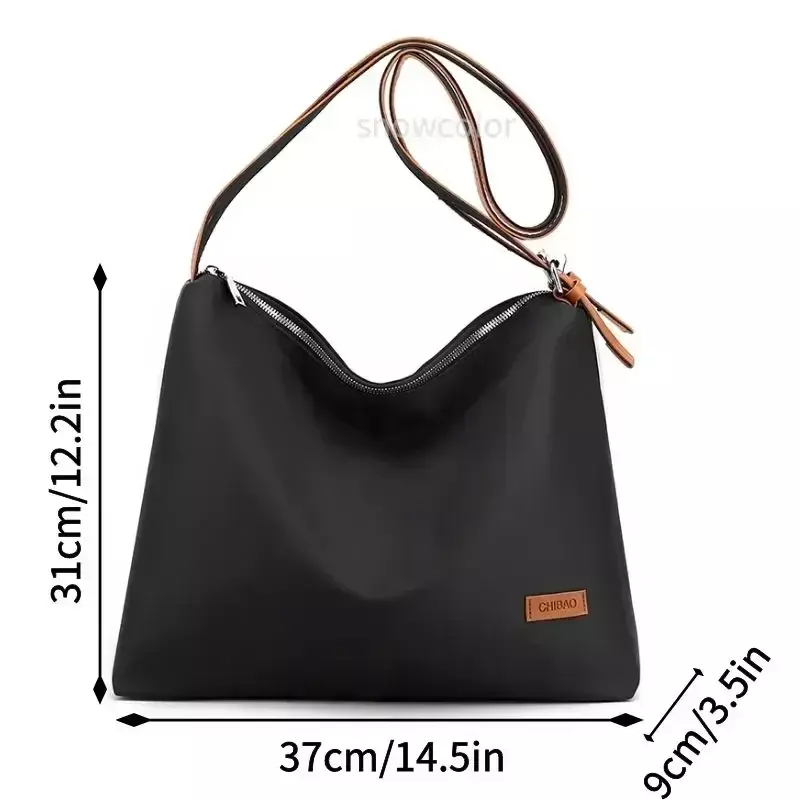 TOUB011-Nylon sacola impermeável para mulheres, bolsa de ombro, grande capacidade, compras, crossbody, senhoras