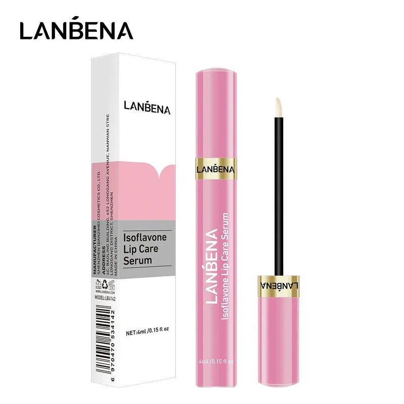 Lanbena Lip Plumper Reparatur reduzieren feine Linie Lippen pflege Serum erhöhen Elastizität feuchtigkeit spendende pflegende Schönheit Hautpflege