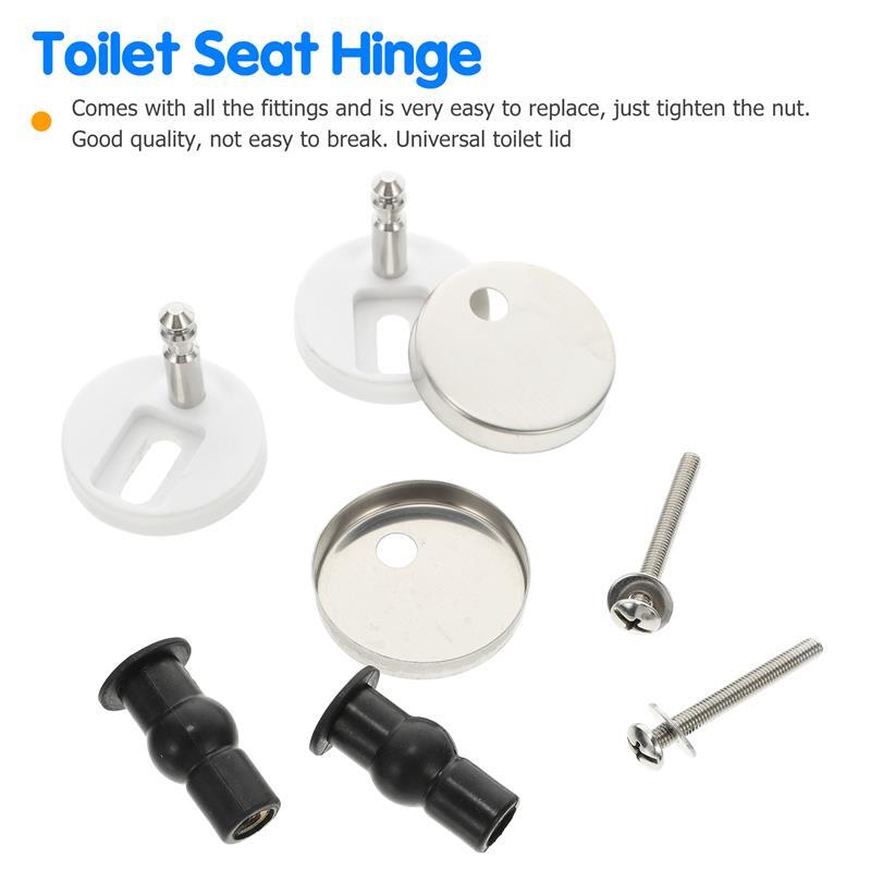 1 Set/2pcs Toilet Seat Fittings Toilet Seat Hinges Toilet Cover Accessories Cover Screw Connection Quick Release Fixings Hinges