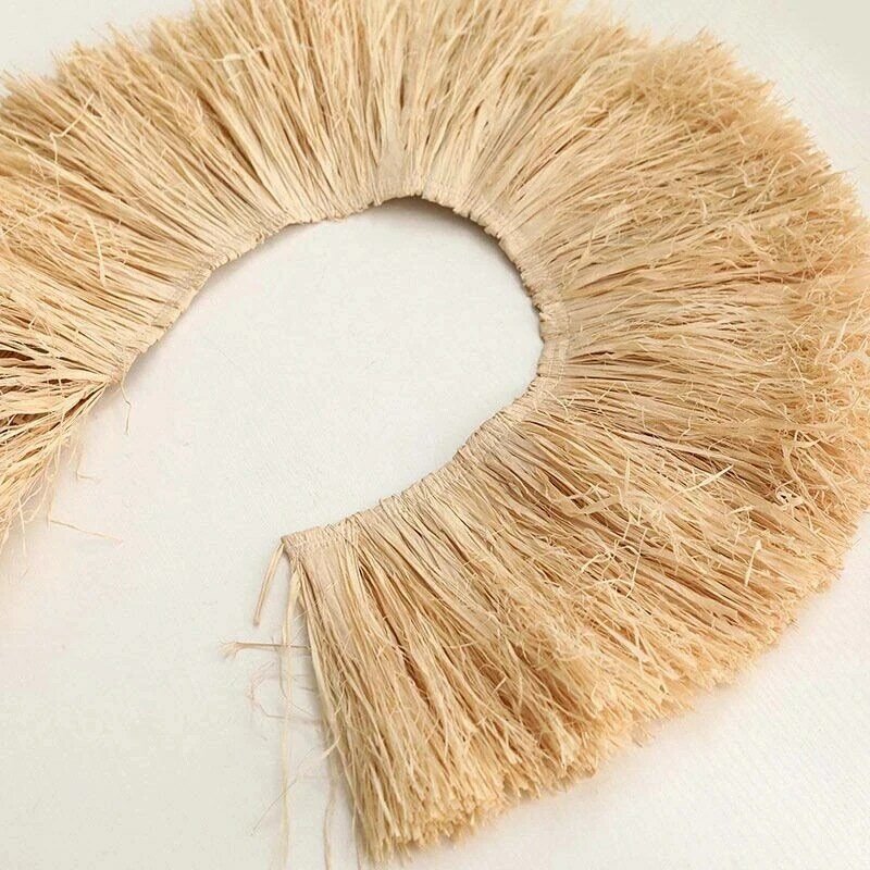 Borlas de paja de rafia Natural, decoración de pared de fondo de muebles para el hogar, hierba Lafite, guirnalda de boda, manualidades DIY, adorno para el hogar