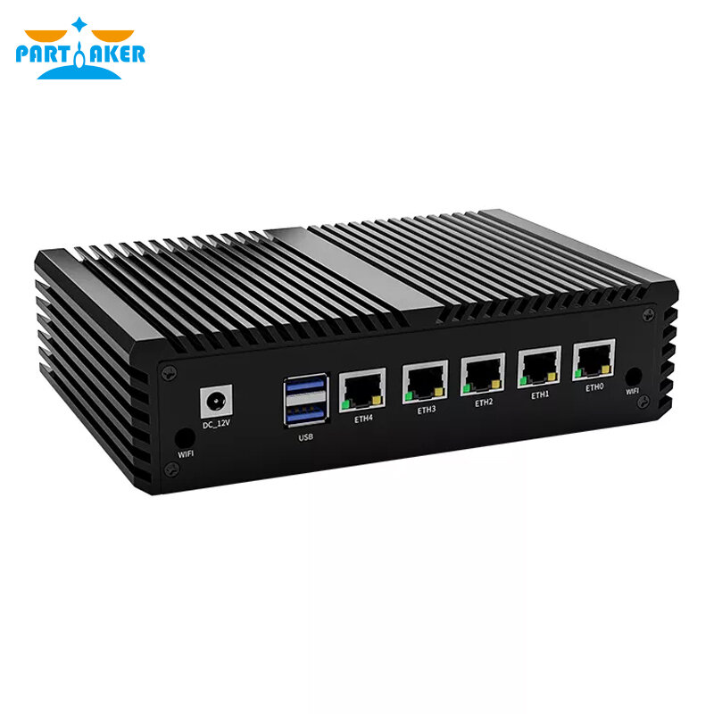 Deelnemer Intel N5095 N5105 Zachte Router Fanless Mini Pc 5 X I225 I226 Lan HD-MI Vga 2 Com Wifi 4G Poe Pfense Firewall Apparaat