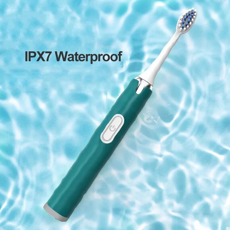 Elektrische zahnbürste aa batterie schall zahnbürste ipx7 wasserdicht erwachsene automatische zahn aufhellung mit 3 ersatz bürsten köpfen