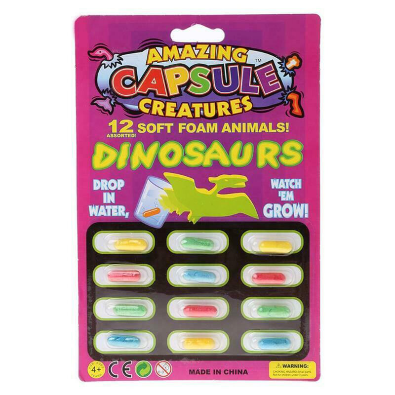 Pillola di espansione della capsula di espansione da 2/3 pezzi imbevuta di acqua per espandere i giocattoli giocattoli per bambini giocattoli educativi precoci del dinosauro del fumetto giocattolo da bagno