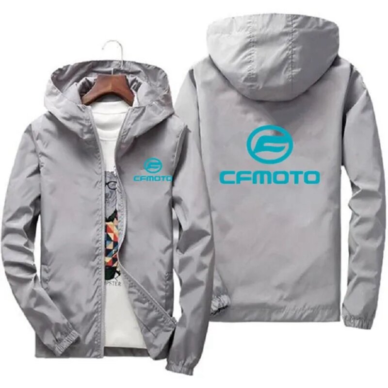 Cfmoto 2024 nuova giacca da corsa da uomo maniche lunghe Casual gradiente moto cappotto impermeabile stampa abbigliamento comodo Top