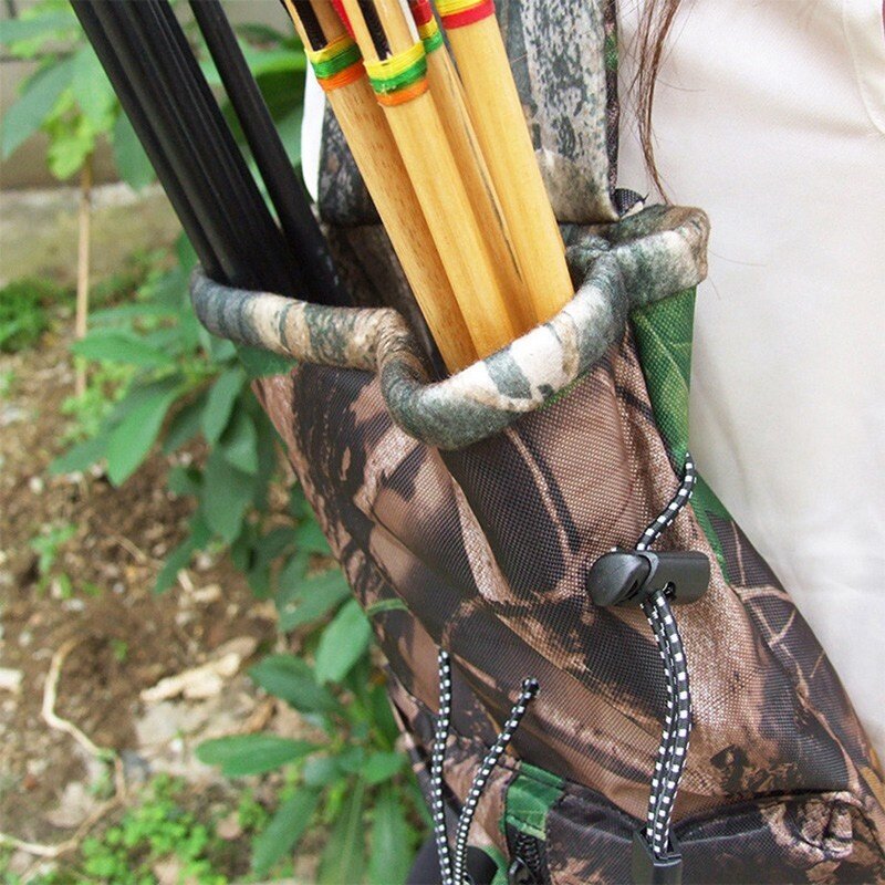 Outdoor Jagd Bogens chießen Köcher Oxford Stoff tragbare Fließheck Pfeil Krüge verstellbare Camo Tasche 58*19cm