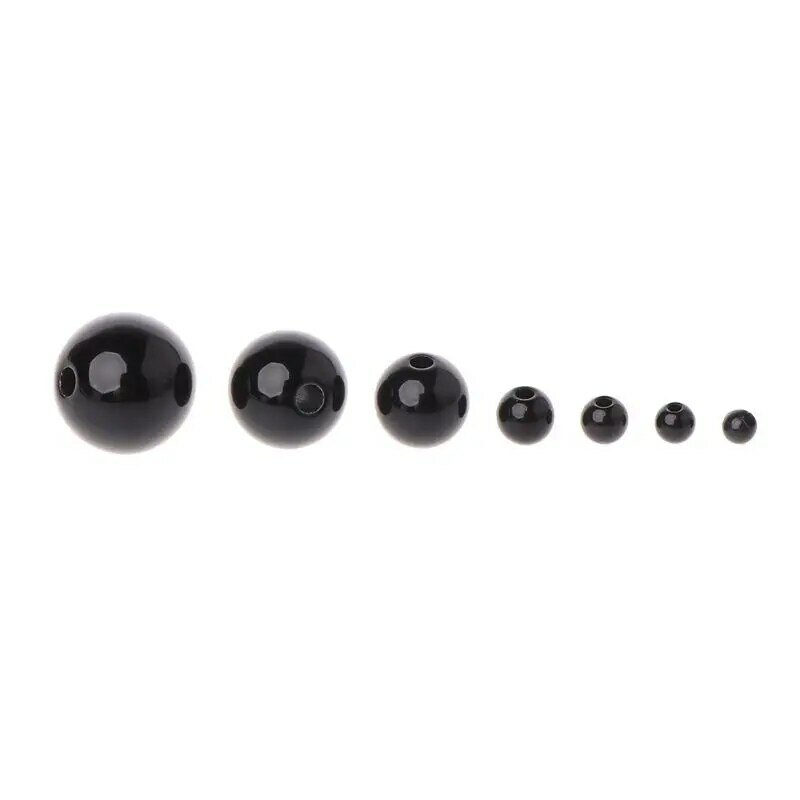 Perles sécurité noires pour yeux poupée, 100 pièces, 3-12mm, perles à coudre pour bricolage, jouets en peluche ours