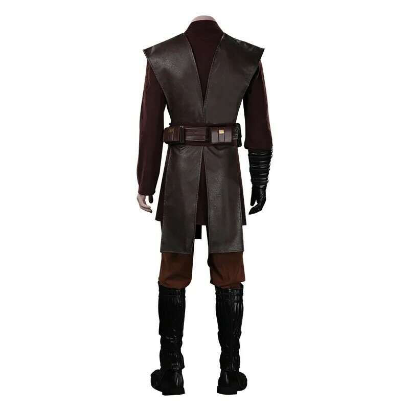 Adult Men Fantasy Anakin Cosplay Movie Space Battle Disguise Costume Cloak Shoes Boots Outfits Halloween Carnival Party Suit