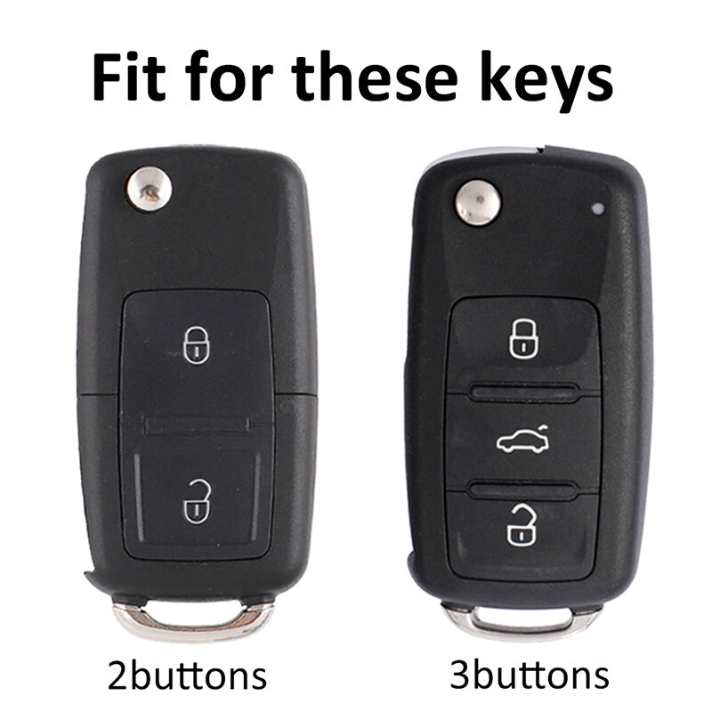 Coque de clé de voiture en TPU pour VW Volkswagen, 2, 3 boutons, MK4, Bora, Golf 4, 5, 6, Jetta, Passat, Polo, Bora, Touran, Skoda Seat, étui