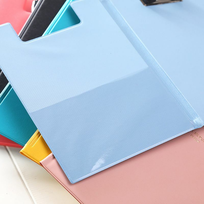 กันน้ำคลิปบอร์ดการเขียนแผ่นแฟ้มโฟลเดอร์เอกสารโรงเรียนเครื่องเขียน Office Supply สีสุ่ม
