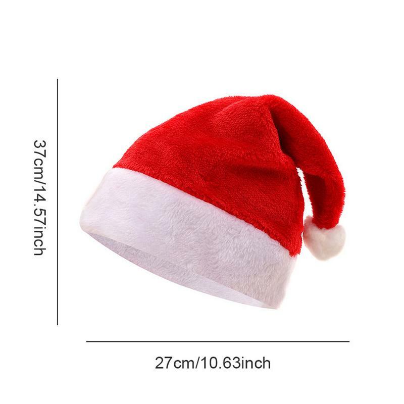 Topi Santa Claus, topi Natal dengan lampu LED, kostum pesta, topi Santa Claus, topi liburan Natal