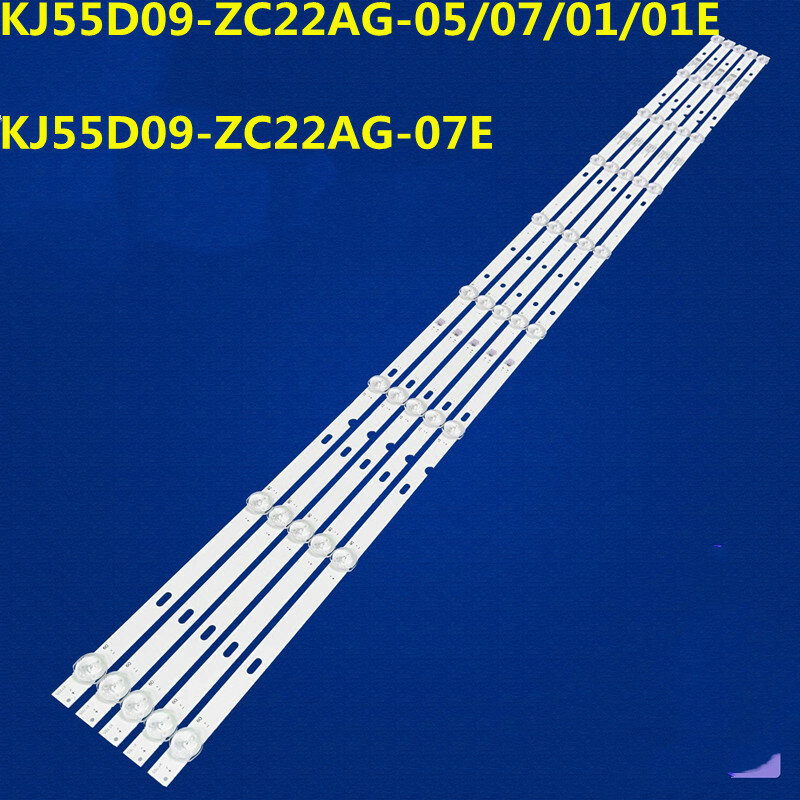 New 5set LED Strip For AWOX DJT55SH ST-5530US 55LU1207 KM0550LDBU KM0550LDHU KJ55D09-ZC22AG-05/07/01/01E KJ55D09-ZC22AG-07E