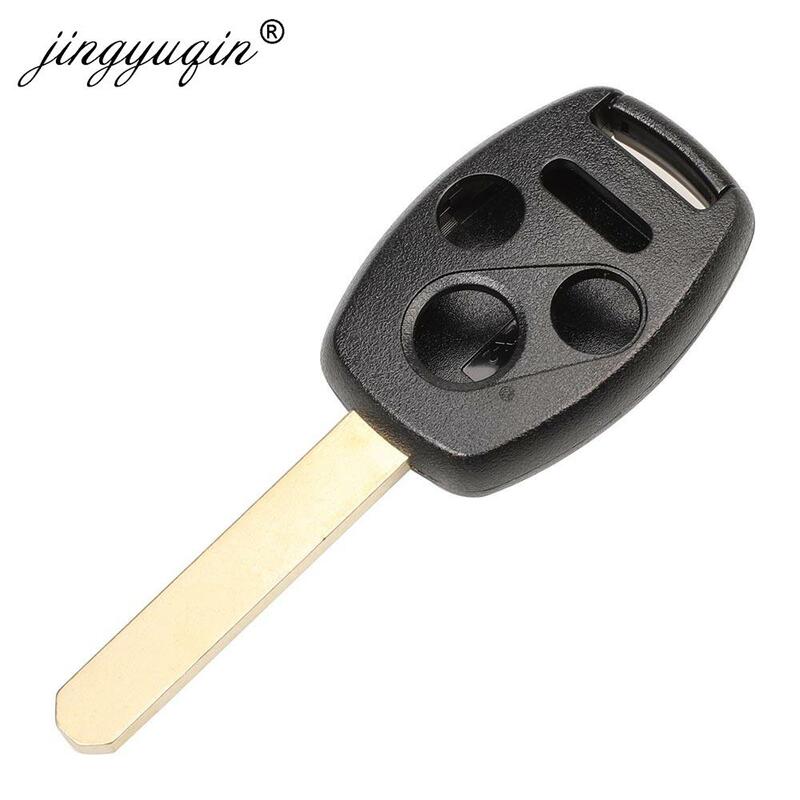Jingyuqin 열쇠가없는 항목 혼다 시빅 CRV 재즈 HRV 아니오 칩에 대한 원격 자동차 키 Fob 2 버튼
