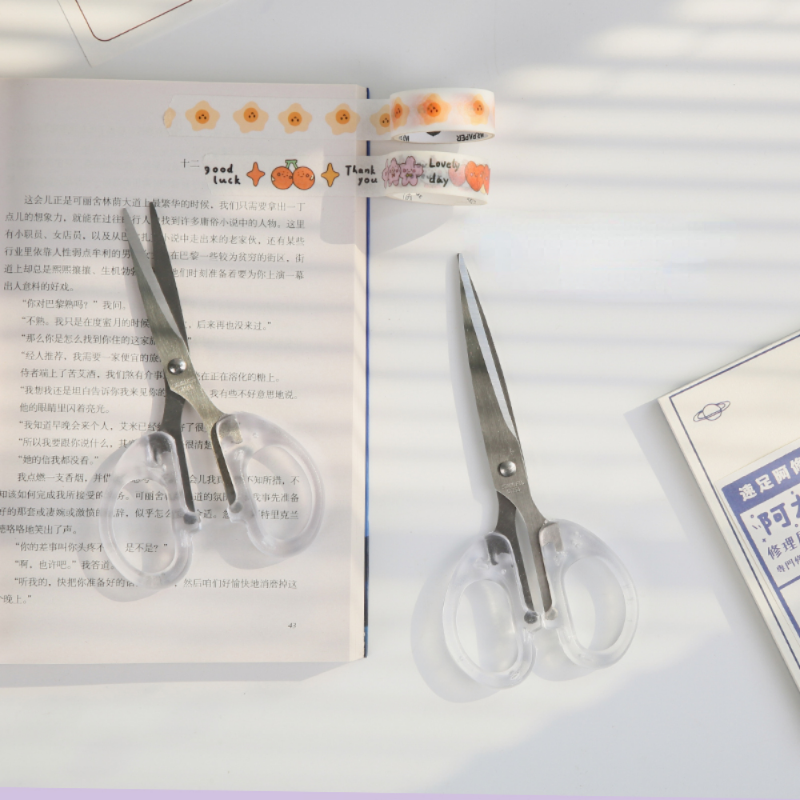 Mr. Paper Transparent Scissors Creative INS Style Multi-Purpose Good-looking Student Desk Supplies Scissors Stationery
