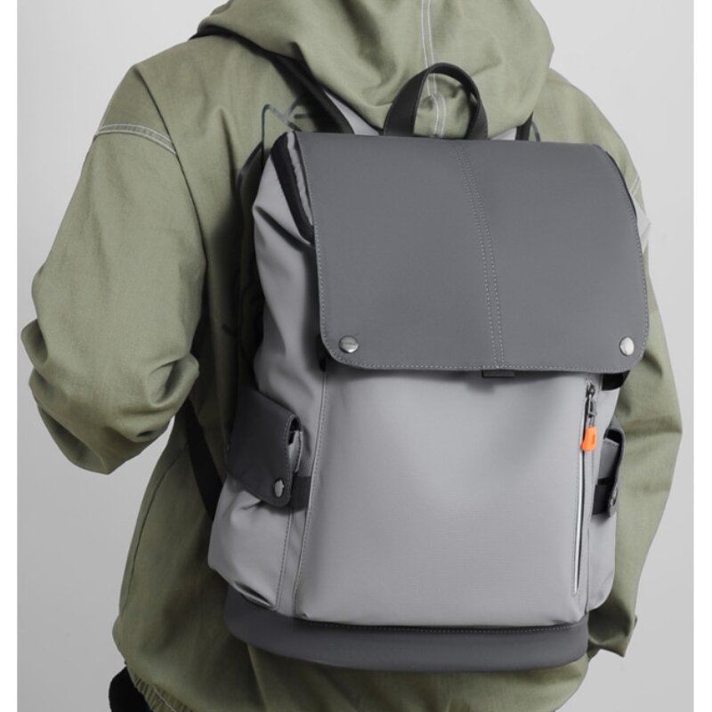 Nowy plecak męski w 4 kolorach PU skórzany wodoodporny USB akumulator o dużej pojemności torba szkolna rekreacyjna torba na laptopa podróżna