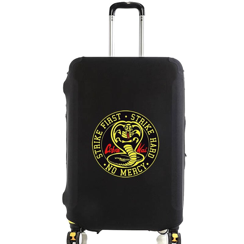 Sarung koper bagasi modis, penutup pelindung perjalanan pola Cobra, sarung tas debu elastis untuk Aksesori 18-32 inci