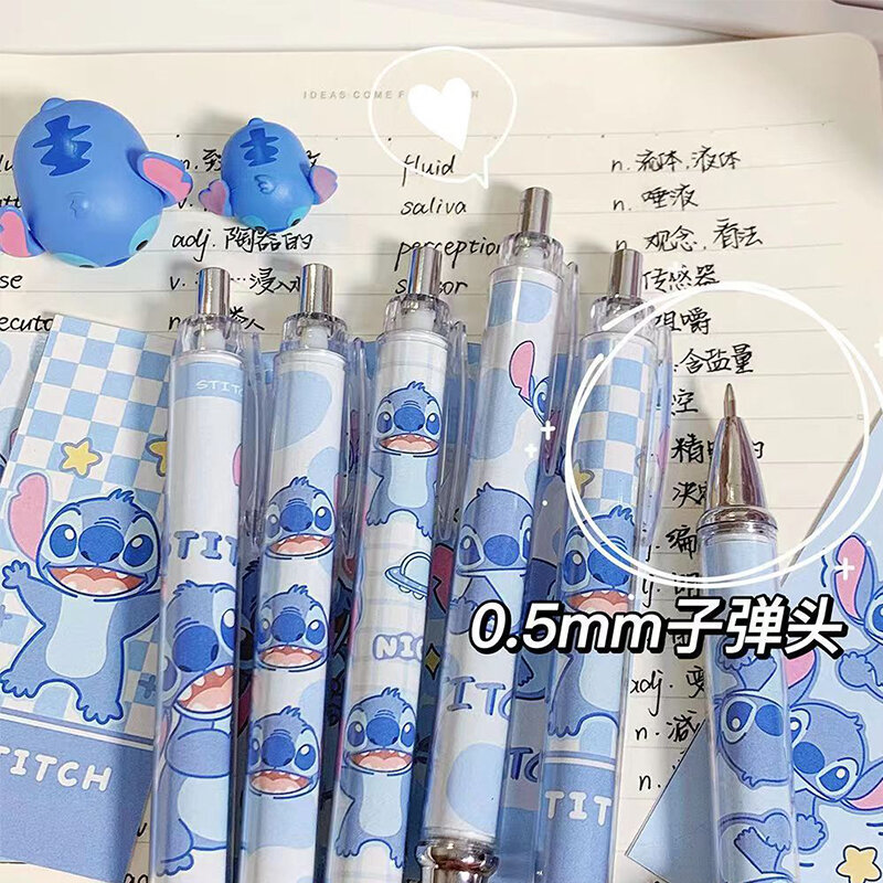 0.5mm Disney Stitch Gel Pen Black Press penna a sfera firma penna ufficio scuola scrittura forniture cancelleria regalo per bambini