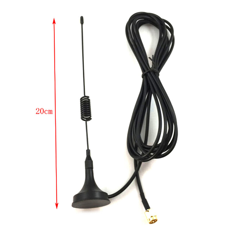 Antena GSM GPRS 900 -1800Mhz, Cable SMA 3dbi, 1 M, Base magnética de Control remoto, 1 ud.