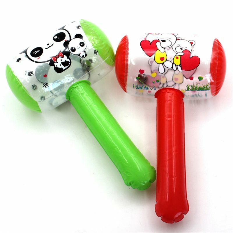 Aufblasbares Lufthammer-Spielzeug mit Ringglocke, 2-in-1-Musikspielzeug für Kleinkinder, zufällige Farbe, Dropship