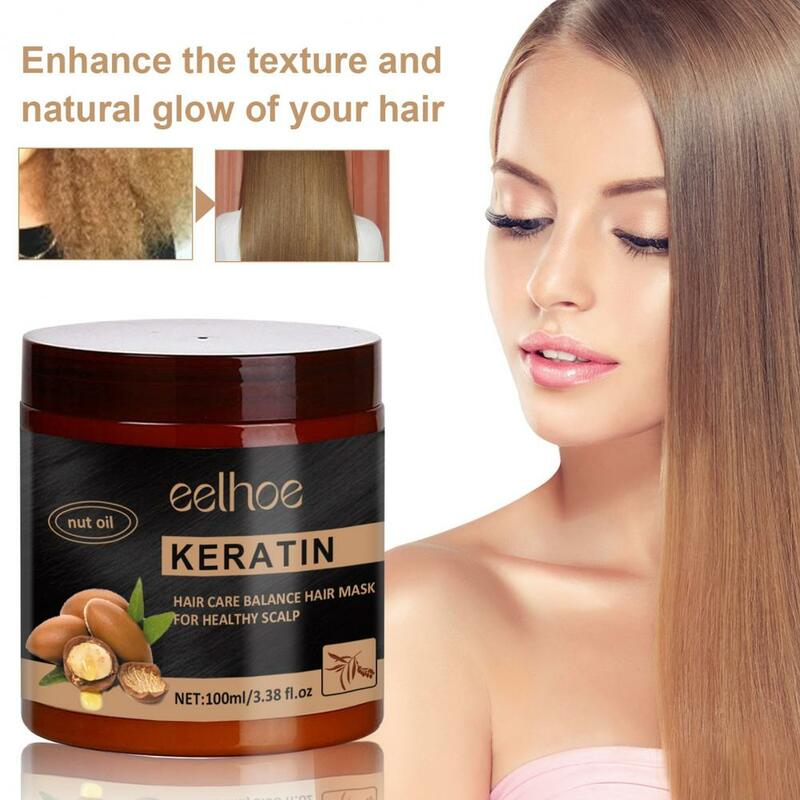 Odżywcza odżywka olej arganowy keratyna odżywka do odbudowa suchych zniszczonych włosów promocji wzrostu, kondycjonująca do gładkości