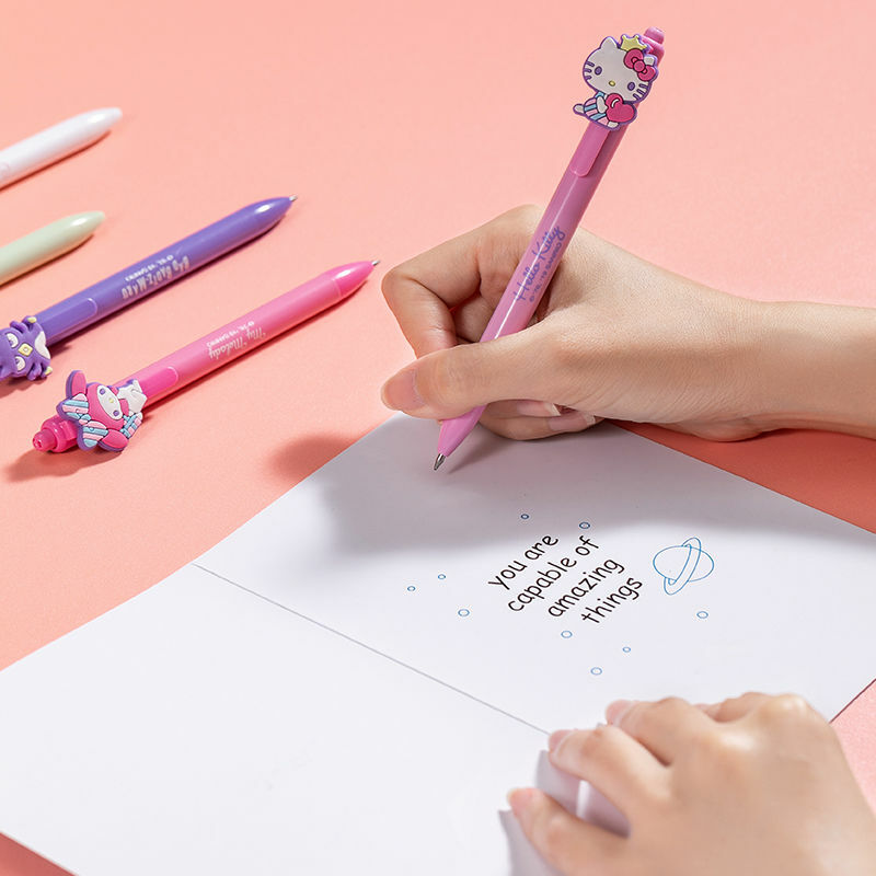 TAKARA TOMY Cartoon Hello Kitty penna neutra per stampa penna nera penna firma 0.5 materiale scolastico per studenti delle scuole medie