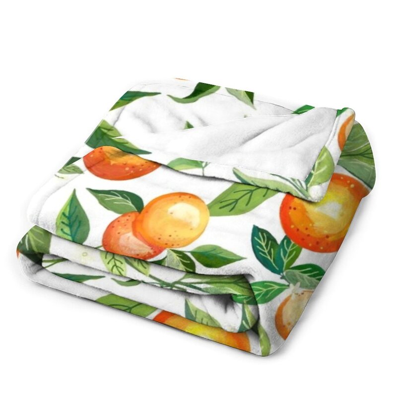 ガーデンブランケットとベビーブランケット,オレンジのチェック柄,素敵な毛布