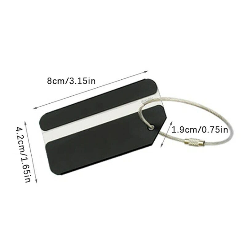 Luggage Tags Aluminium Alloy Suitcase Tag Travel Labels Set With Steel Loop ID Luggage Tags For Suitcases Travel Accessories