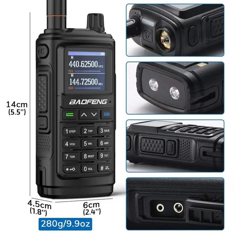 BAOFENG UV-17R Two Way Radio Dual Band 144-148/420-450Mhz Handheld Walkie Talkie with 1800mAh Li-ion Battery