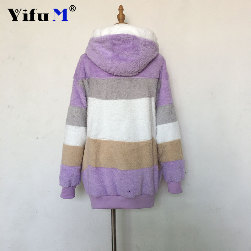 2023 Winter Fashion Women's Coat New Casual Hooded Zipper Ladies Clothes Cashmere Women Jacket Stitching Plaid Ladies Warm Coats