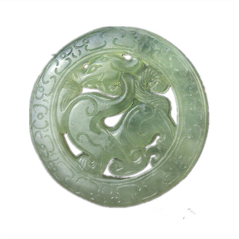 Groothandel Natuurlijke Jade Xiuyan Jade Oude Draak Imitatie Holle Jade Hanger Hanfu Taille Hanger Ornament Dragon Hanger