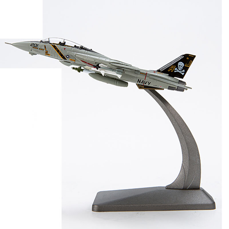 Avión de combate militar de aleación y plástico, juguete a escala 1:144, regalo de simulación de colección, F-14 americano fundido a presión