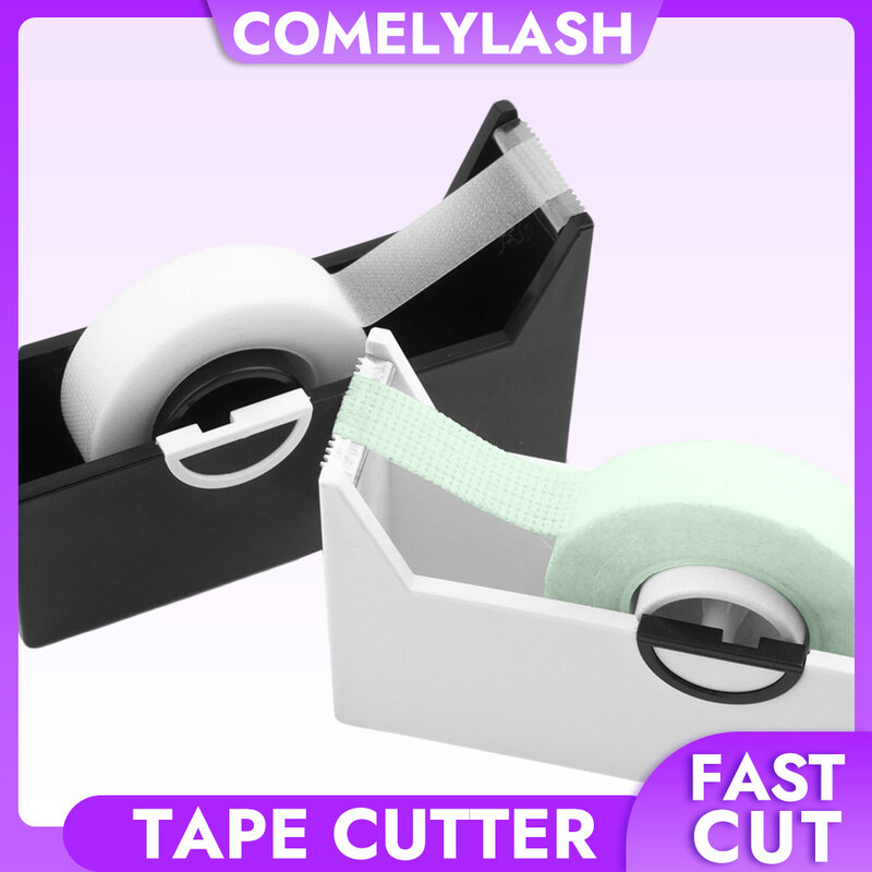 Comelylash cílios extensão cortador de fita dispensador fita adesiva titular plástico rotativo fita corte maquiagem ferramentas
