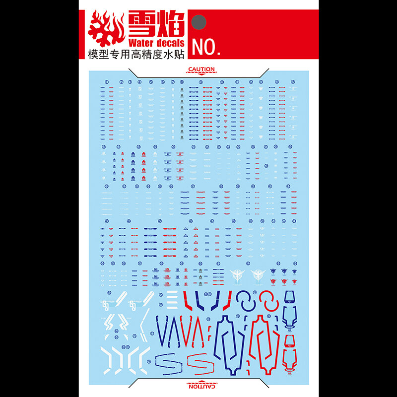 Model Stickers Waterglijplaatgereedschap Voor 1/144 Rg 00 Raiser Rood/Blauw Sticker Modellen Speelgoed Accessoires