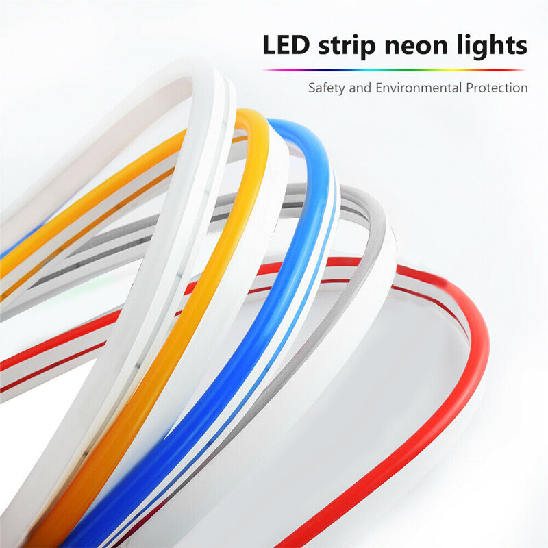 Impermeável LED Neon Light Strip, Soft Light Bar Forma, Decoração DIY, SMD 2835, 120LEDs por m, IP67, 1 m, 3 m, 5m, 12V