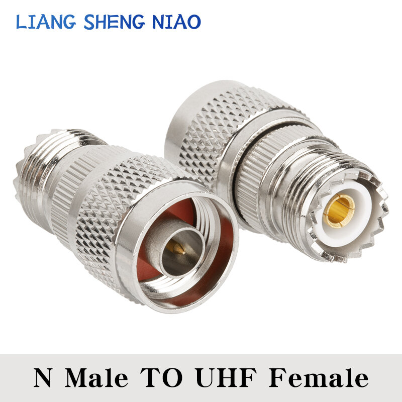 Conector UHF PL259 SO239 a N, conector hembra UHF a N macho, adaptador coaxial RF, recto, SL16 L16 N Crossover sub, 1 piezas