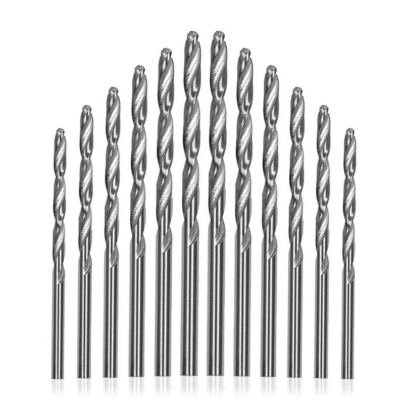 Набор спиральных Сверл из быстрорежущей стали, 10/25 шт., 0,5-3,0 мм, для вращающегося инструмента Dremel, набор мини-Сверл с прямым хвостовиком, ручные инструменты