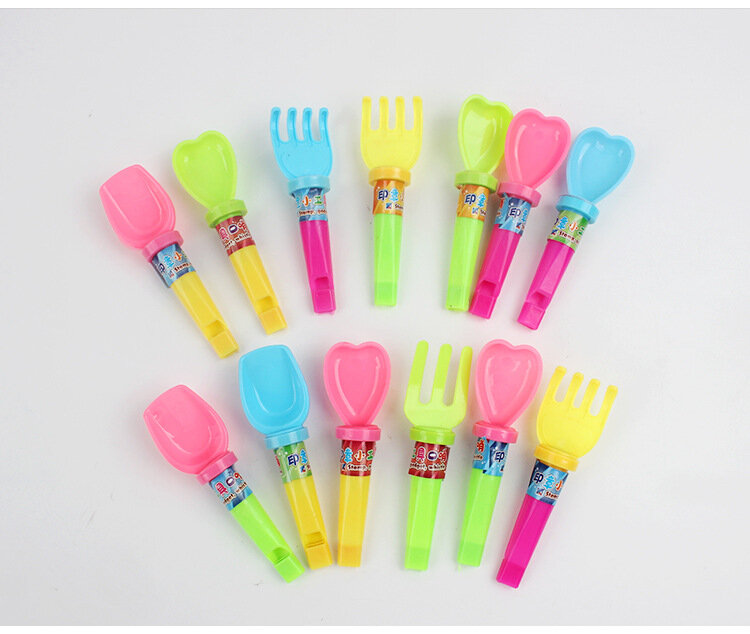 5 Pcs Fun Mini Colourful Kids Water Play Beach Shovel Children Small Horn Whistle With Stamp Small Shovel Children's Toys