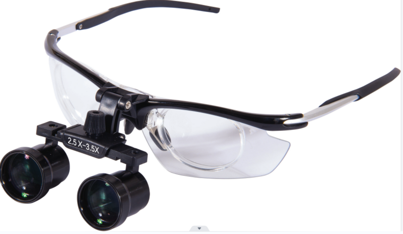 2.5X -3.5X occhialini dentali lente d'ingrandimento binoculare lente in alluminio unità dentale occhialini chirurgici per odontoiatria