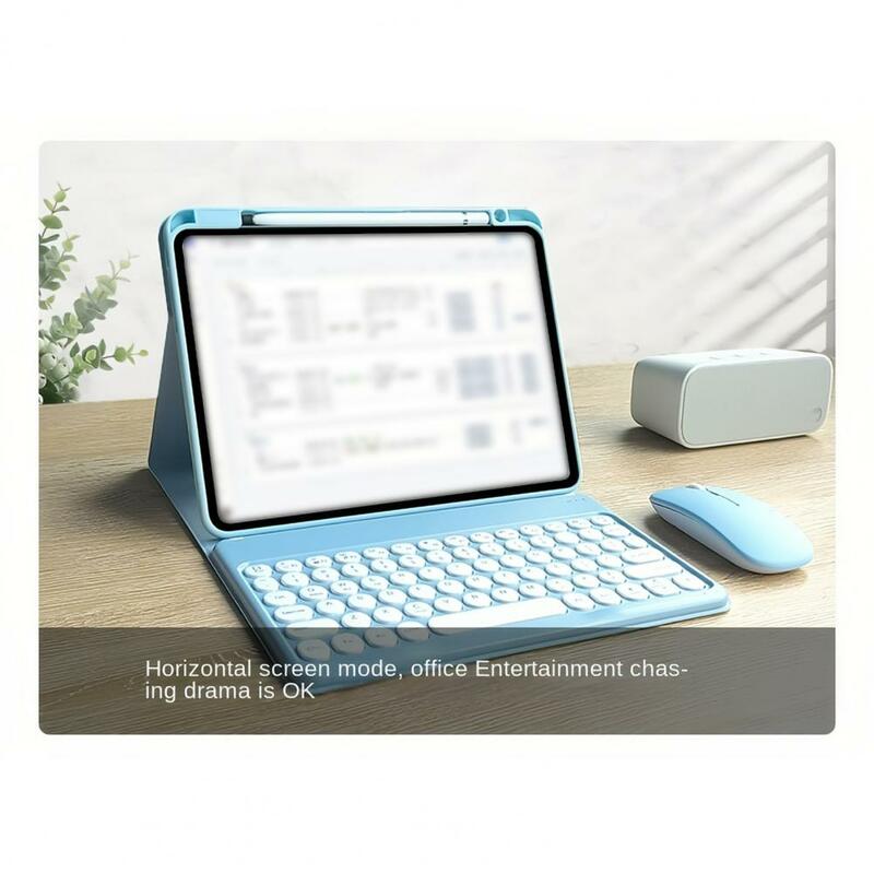 Perlengkapan Tablet Keyboard nirkabel Bluetooth serbaguna, dengan casing pelindung untuk Ipad 10 tahan gores tahan aus