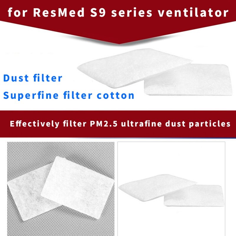 Filtros descartáveis para máquinas CPAP, filtro de ar, ultra fino, 20 filtros