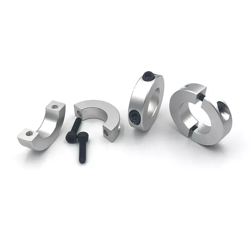 Collar de abrazadera de anillo fijo de aleación de aluminio, doble división, 13mm a 30mm de diámetro interior, tipo de abrazadera de Collar de eje, anillo de parada fijo