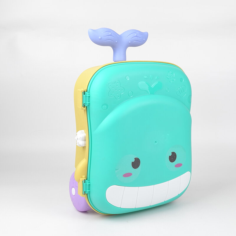 Children's summer beach toy set Whale luggage trolley case summer sand shovel outdoor water toy
